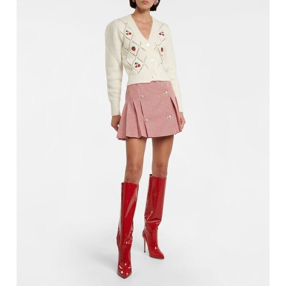 ALESSANDRA RICH ITALY Fruit Alpaca Blend Cardigan Sweater YOOX 40 S NWT $1380 - Picture 15 of 16
